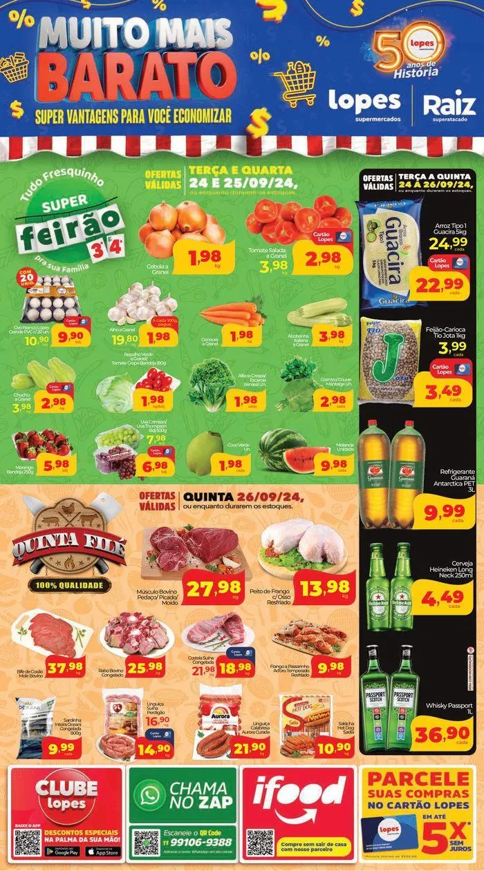 Encarte de SUPER FEIRÃO 24 de setembro até 26 de setembro 2024 - Pagina 1