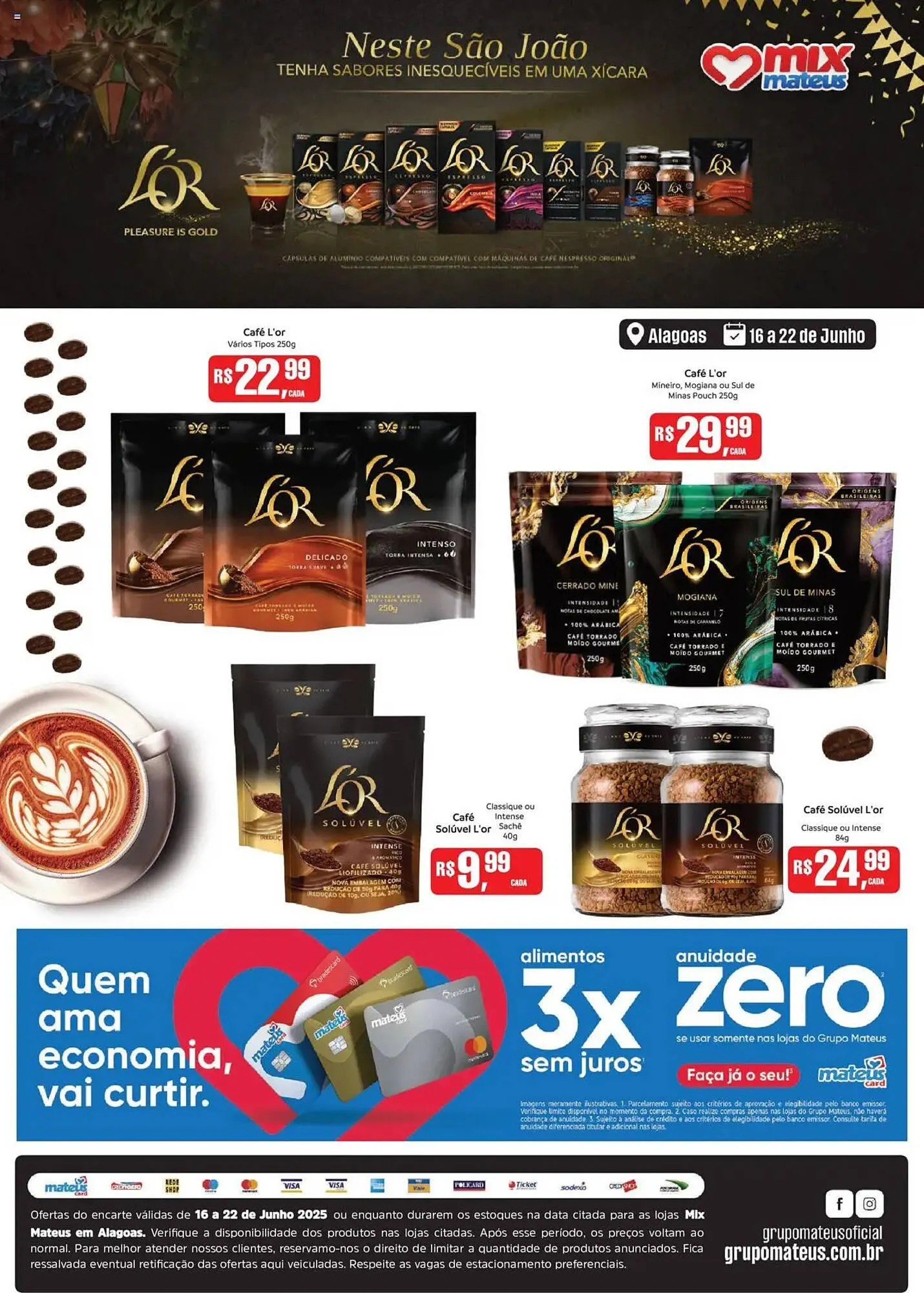 Encarte de Catálogo Supermercados Mateus 16 de junho até 23 de junho 2025 - Pagina 1