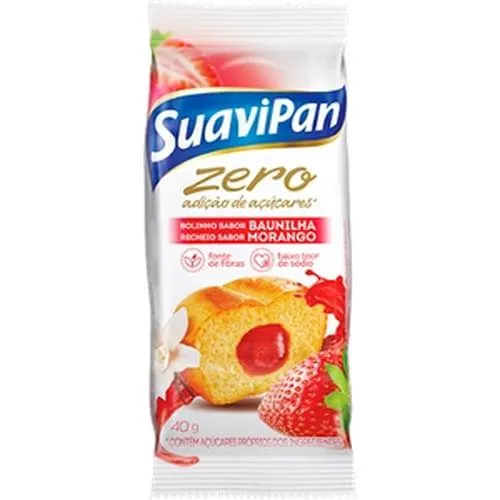 Bolinho Suavipan Zero Açúcar Morango 40g