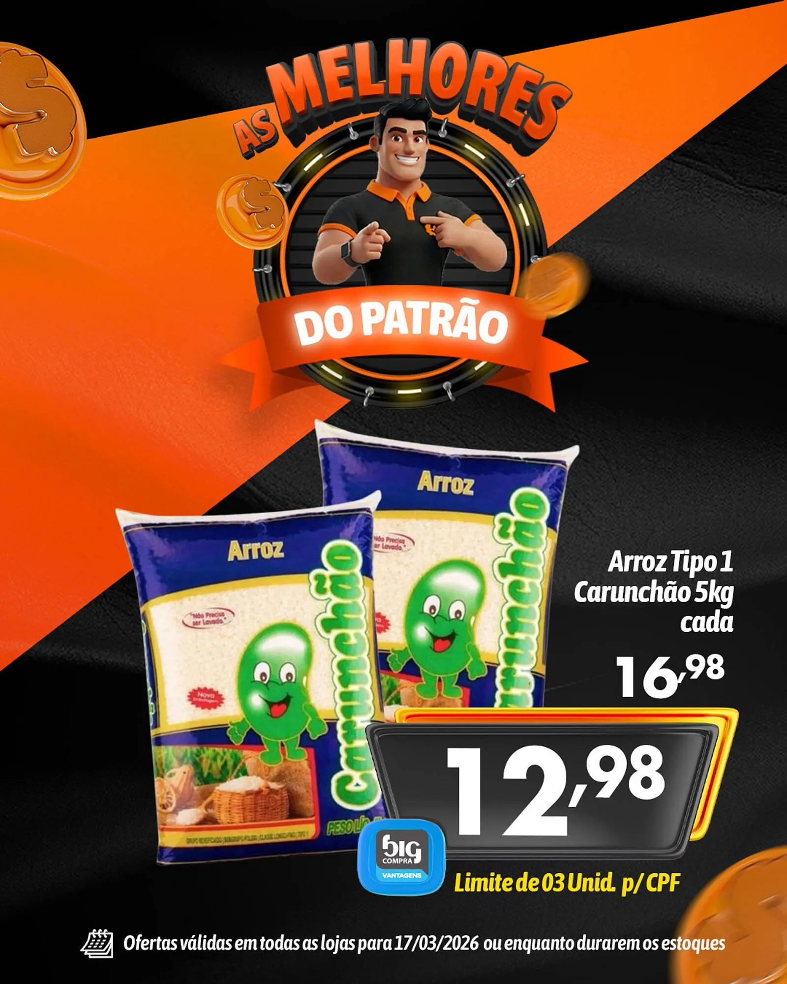 Encarte de Catálogo Supermercados Big Compra 17 de março até 17 de março 2026 - Pagina 1