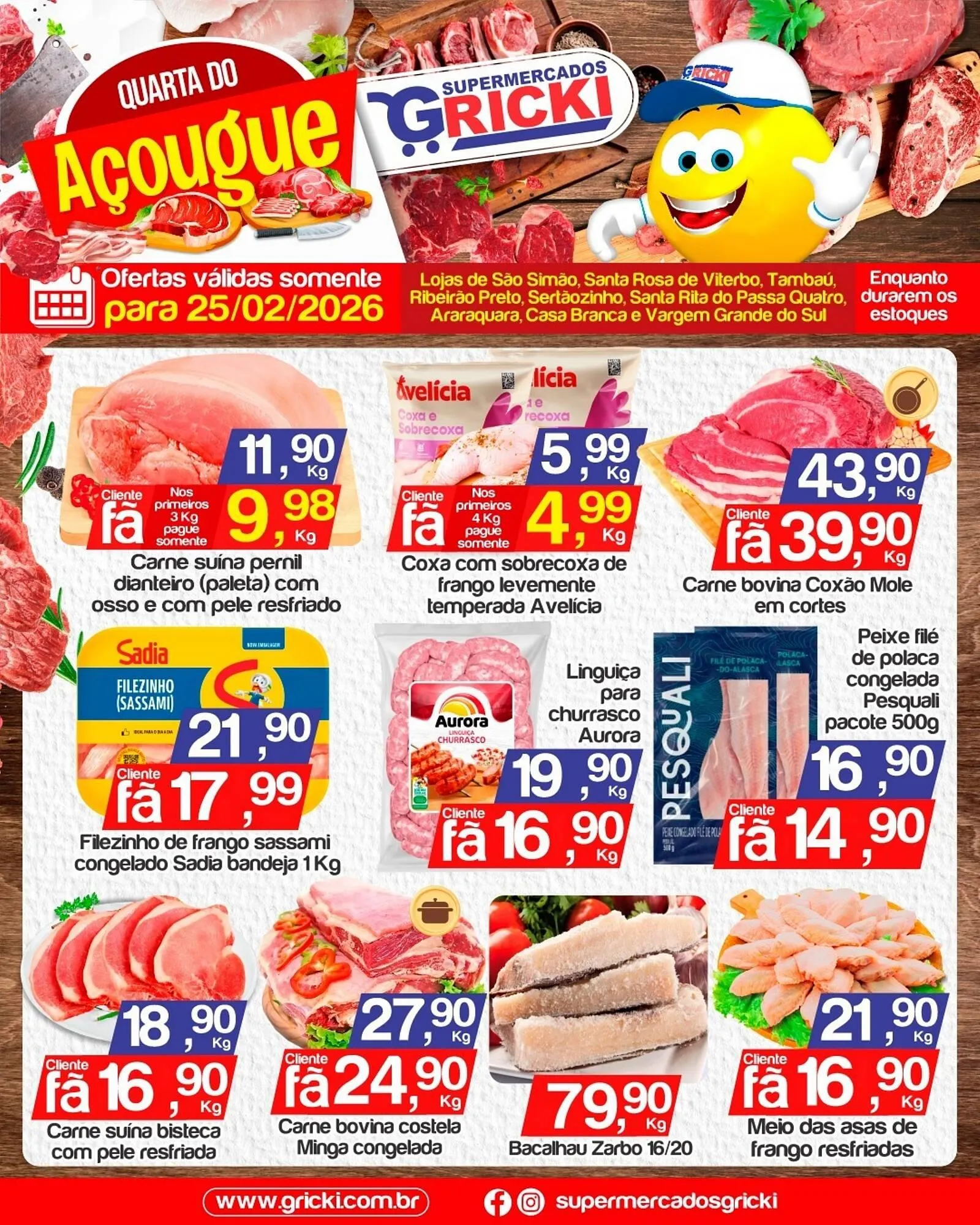 Encarte de Catálogo Supermercados Gricki 25 de fevereiro até 25 de fevereiro 2026 - Pagina 1
