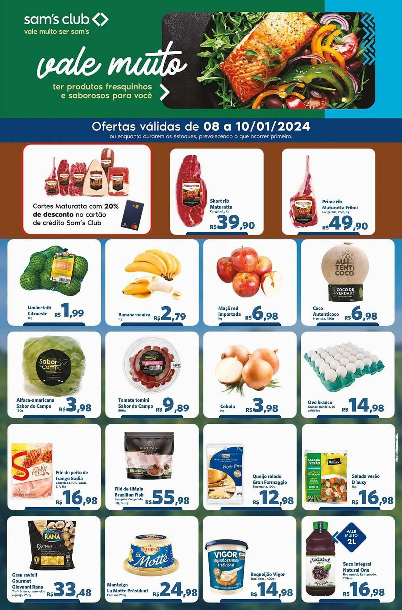 Encarte de Catálogo Sam's Club 8 de janeiro até 10 de janeiro 2024 - Pagina 1