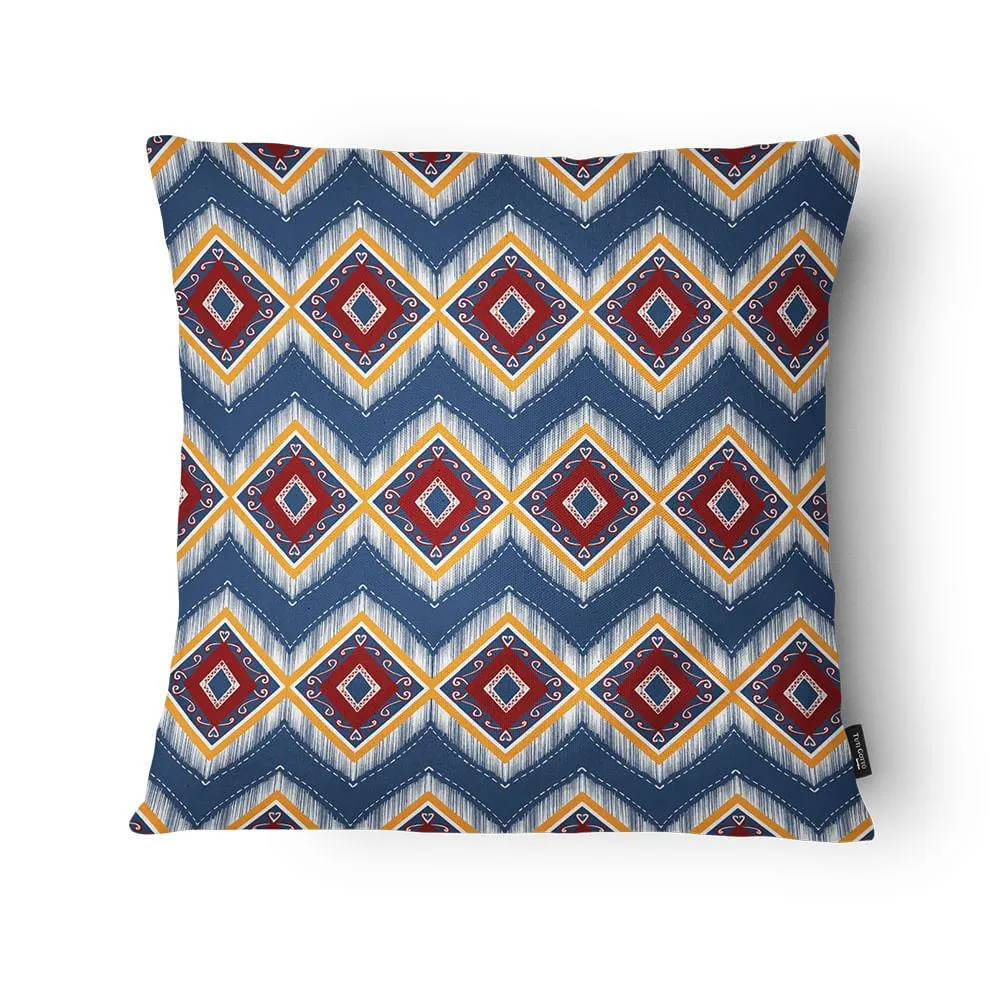 Capa Almofada Winter Pallet 1193338 Veludo Geométrica Fundo Azul 43x43cm 1193338 - Tuti Gottô