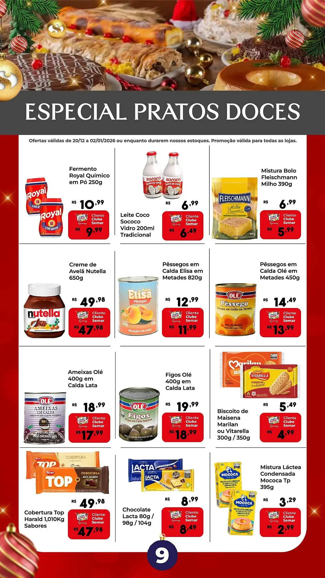 Encarte de Folheto Semar Supermercado 20 de dezembro até 2 de janeiro 2026 - Pagina 9