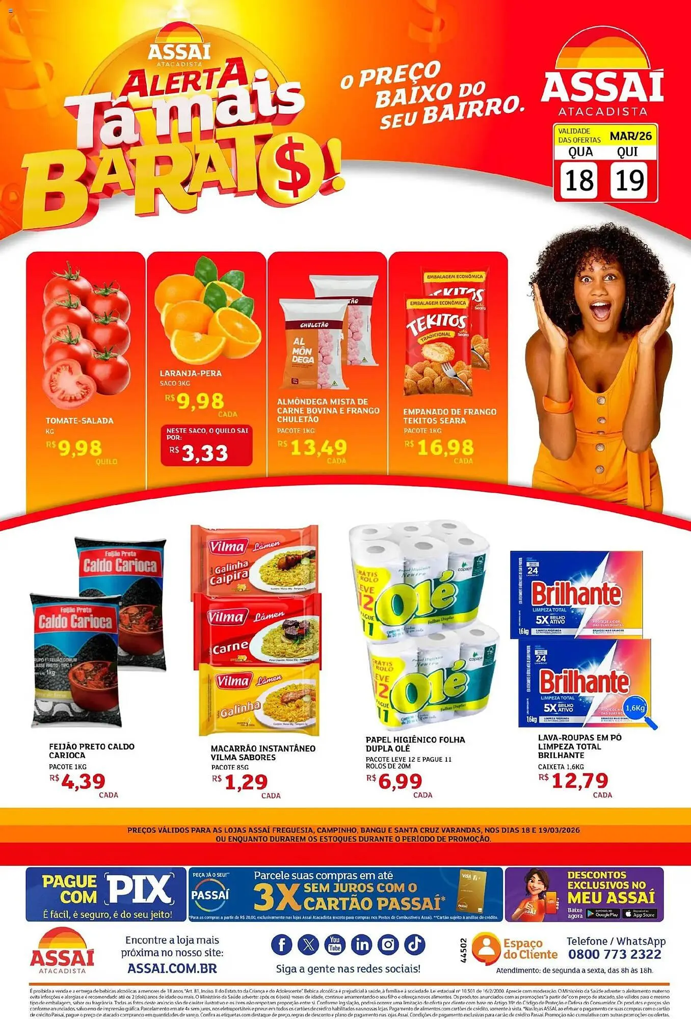 Encarte de Encarte Assaí Atacadista 18 de março até 19 de março 2026 - Pagina 1