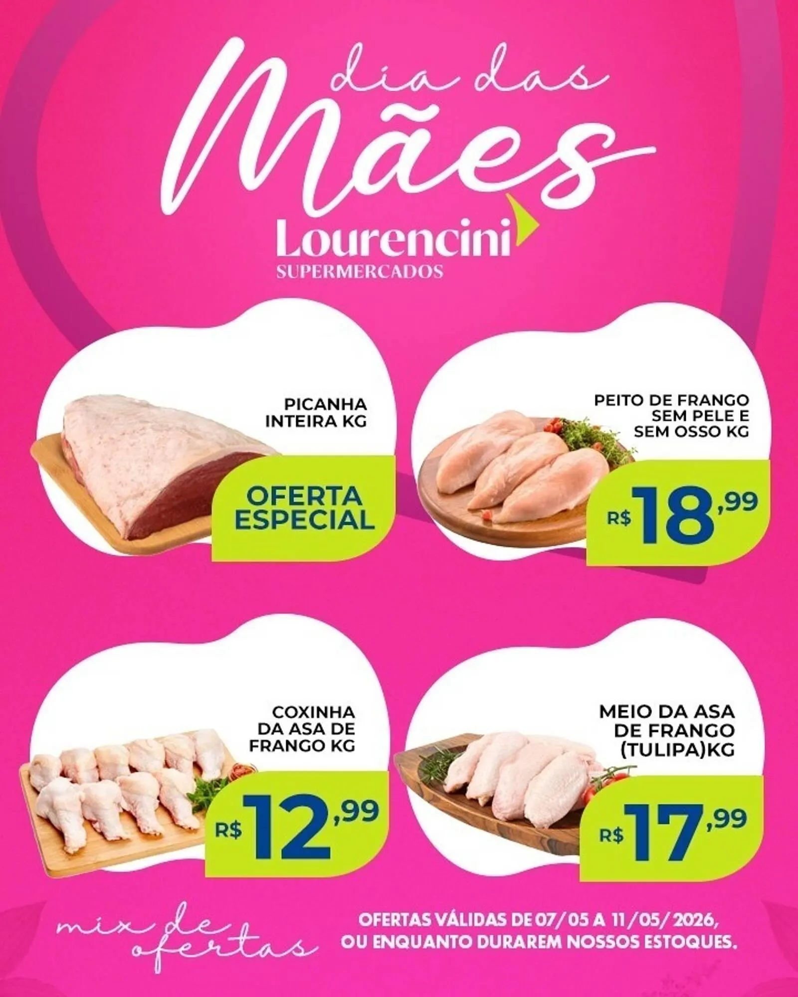 Encarte de Catálogo Lourencini Supermercados 9 de maio até 11 de maio 2026 - Pagina 1