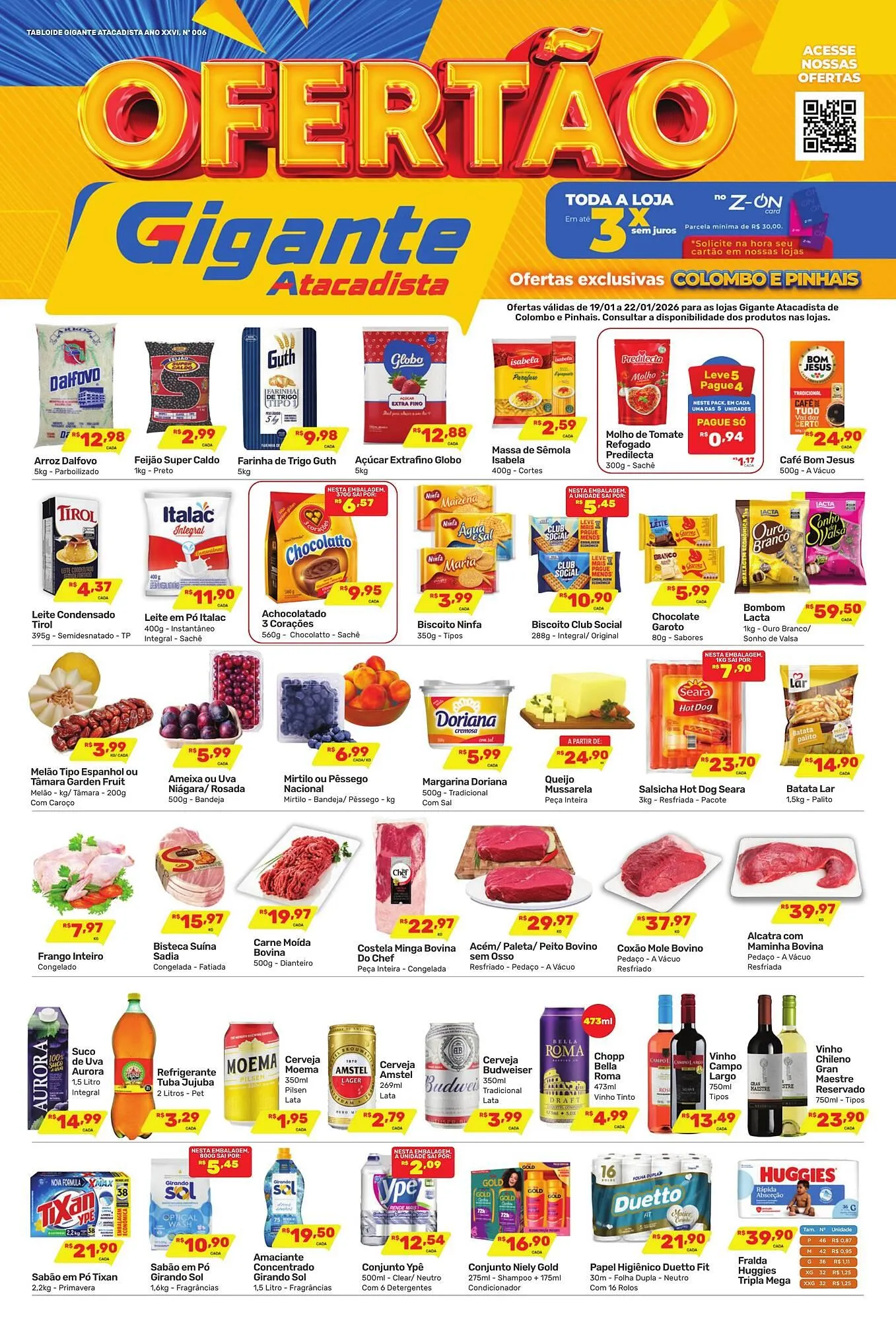 Encarte de Encarte Gigante Atacadista 19 de janeiro até 22 de janeiro 2026 - Pagina 1