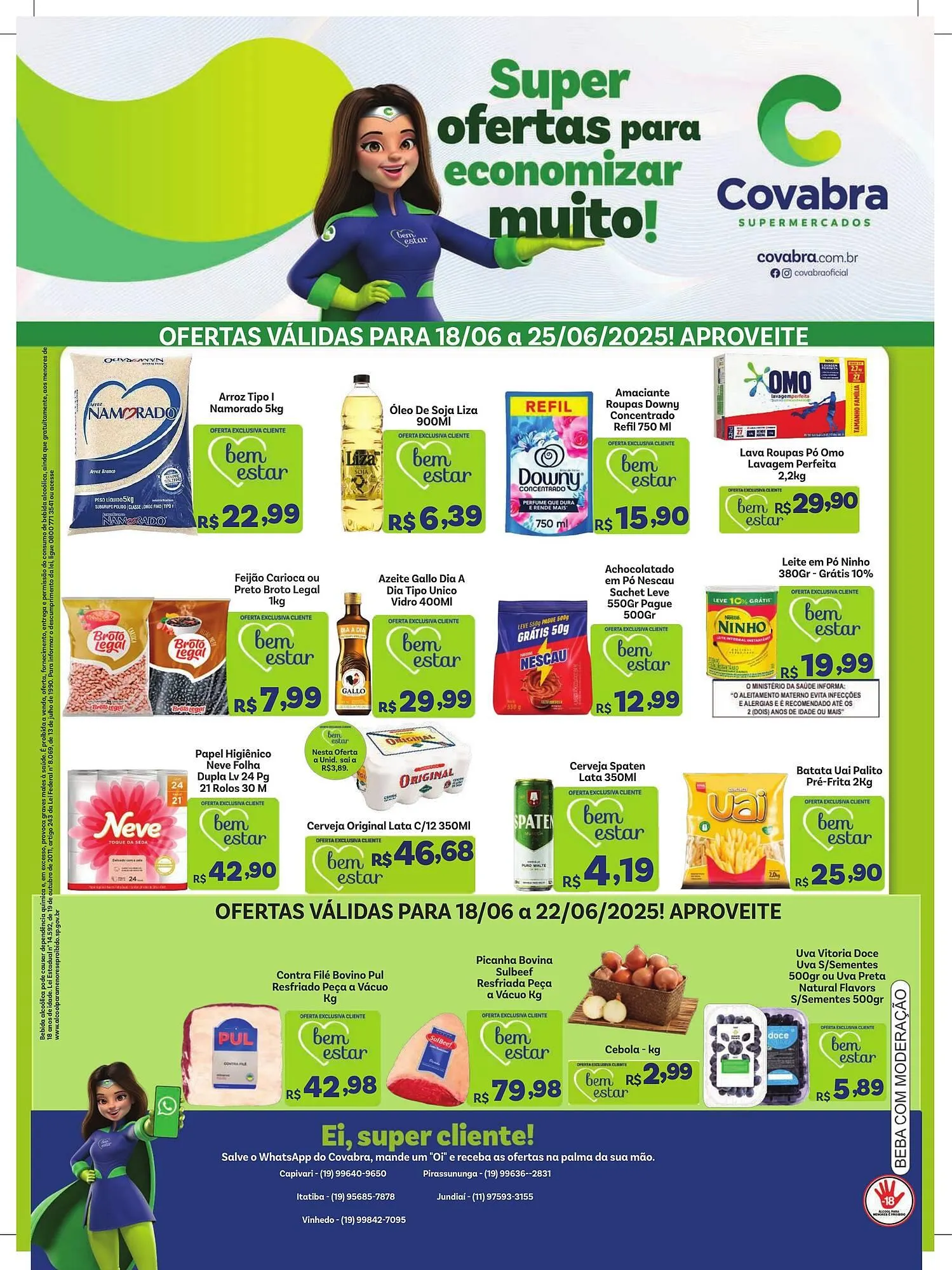 Encarte de Catálogo Covabra Supermercados 20 de junho até 25 de junho 2025 - Pagina 1