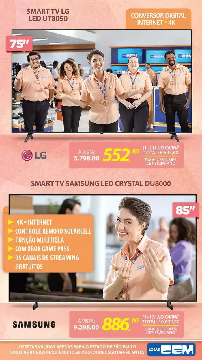 Encarte de Encarte Lojas Cem 3 de abril até 17 de abril 2025 - Pagina 21