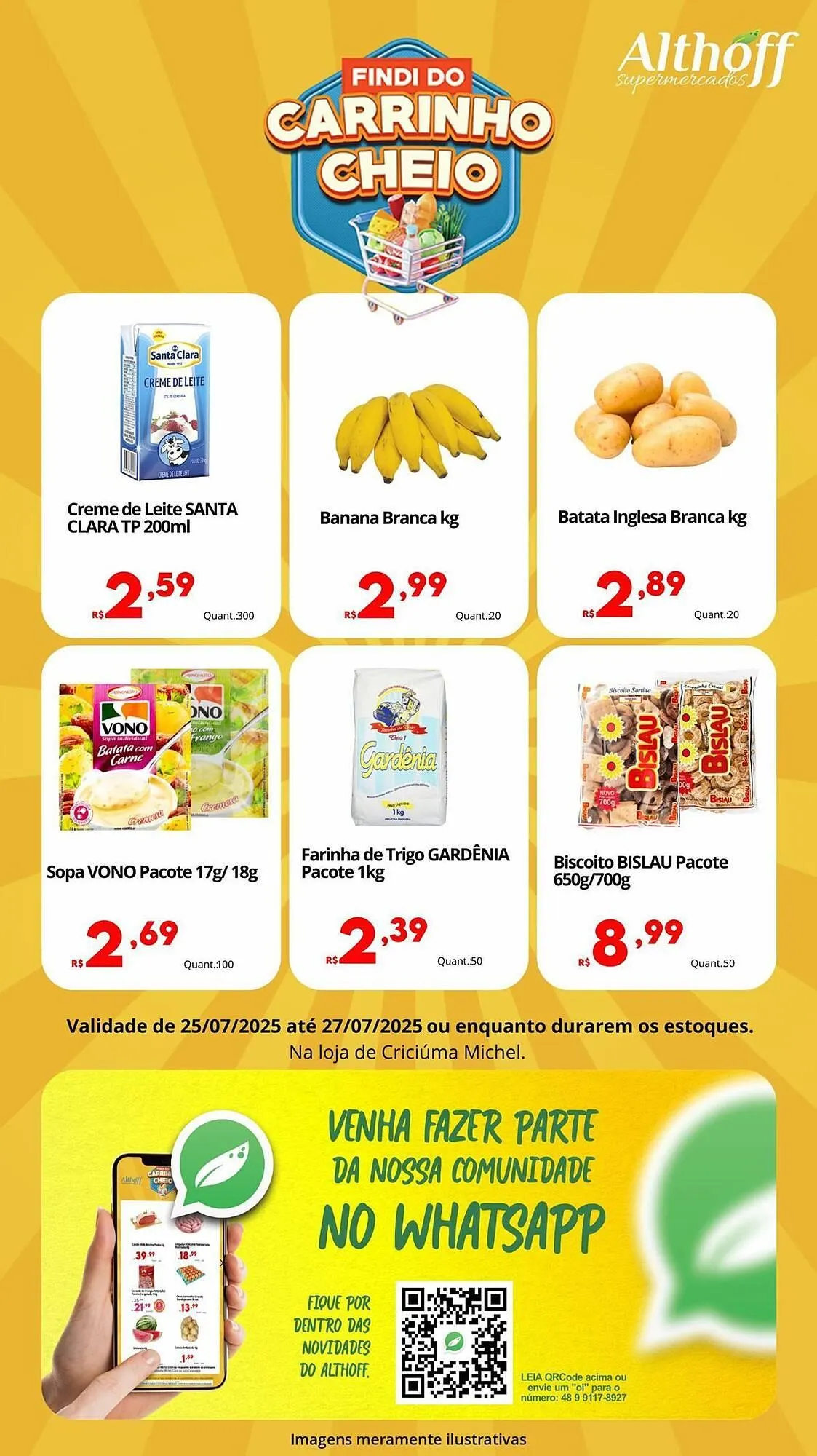 Encarte de Catálogo Althoff Supermercados 25 de julho até 27 de julho 2025 - Pagina 1