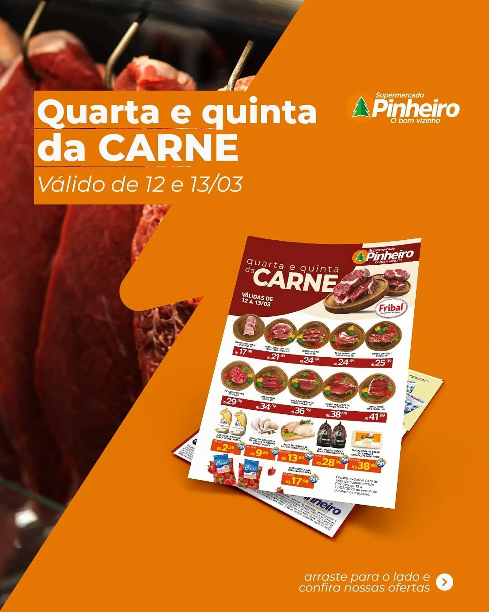 Encarte de Catálogo Pinheiro Supermercado 11 de março até 13 de março 2025 - Pagina 1