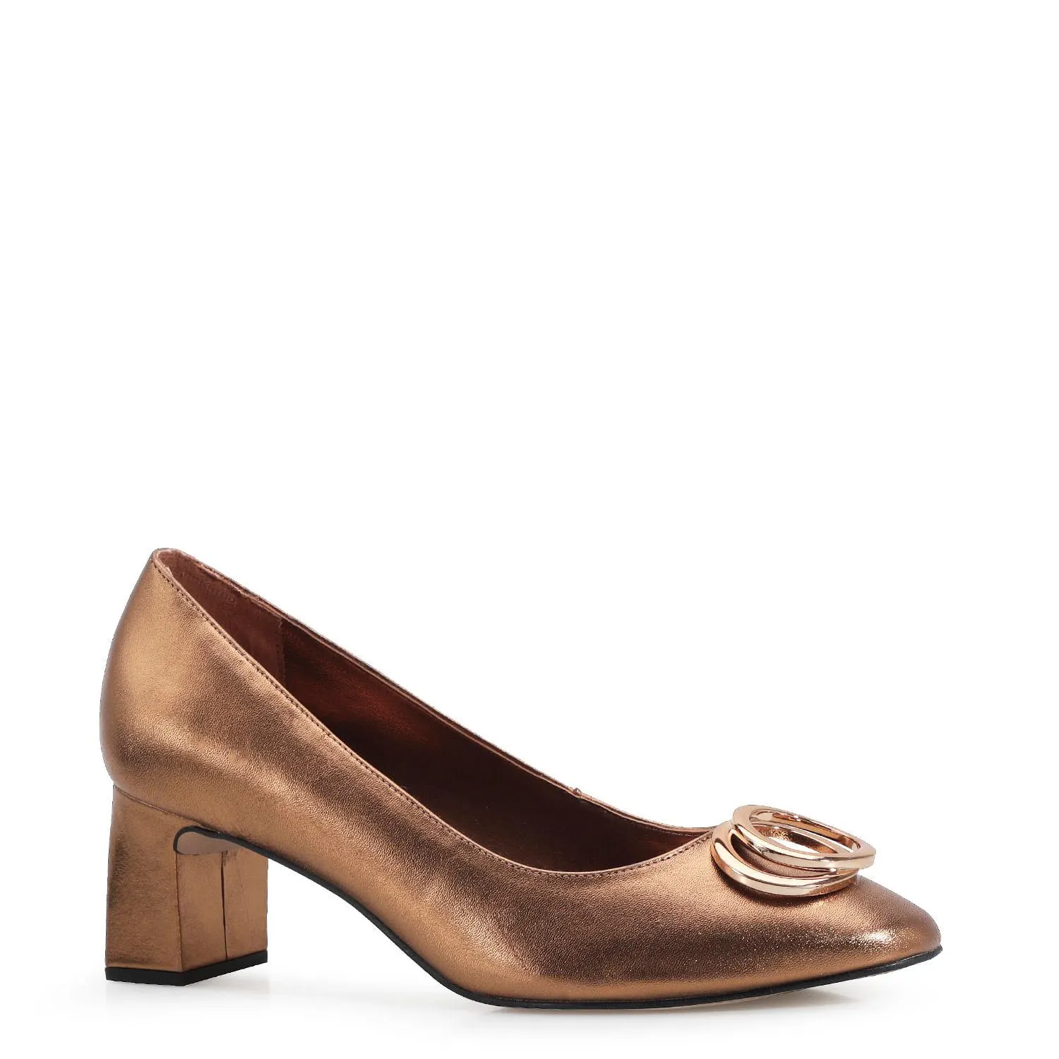 Scarpin Couro Bronze