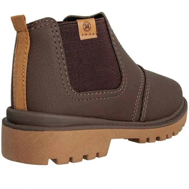 Bota Chelsea Infantil Molekinho Pespontos Marrom