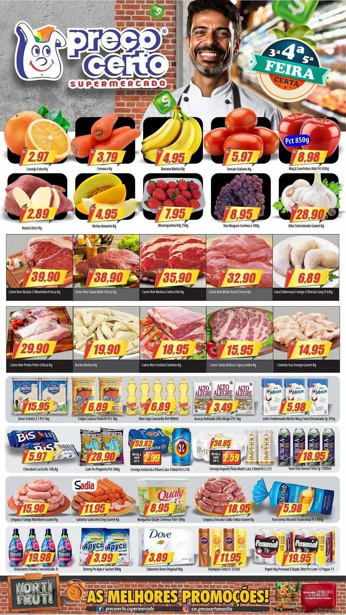 Encarte de Catálogo Preço Certo 19 de agosto até 21 de agosto 2025 - Pagina 1