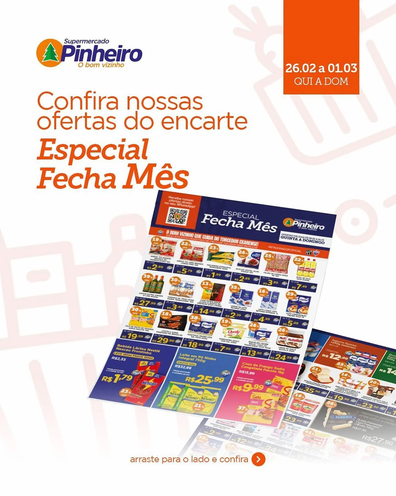 Encarte de Encarte Pinheiro Supermercado 26 de fevereiro até 1 de março 2026 - Pagina 1