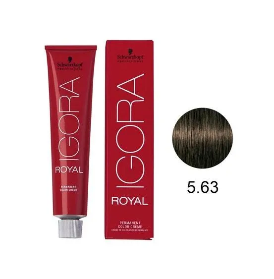 Tintura Schwarzkopf Igora Royal 5.63 Castanho Claro Marrom Matte