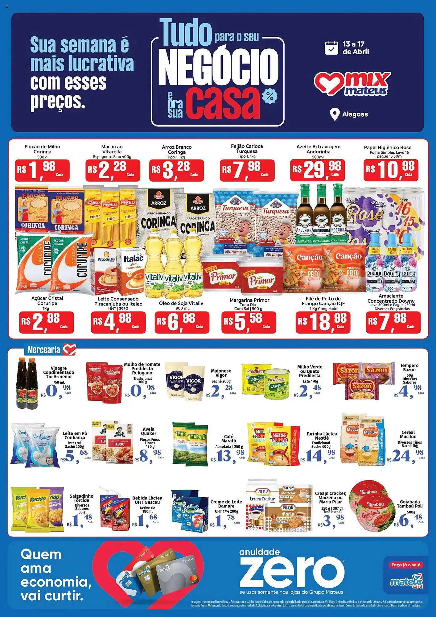 Encarte de Catálogo Supermercados Mateus 13 de abril até 17 de abril 2026 - Pagina 1