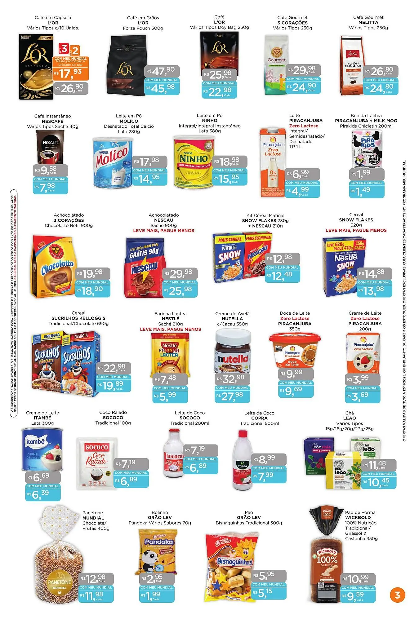 Encarte de Encarte Supermercados Mundial 31 de outubro até 17 de novembro 2025 - Pagina 3
