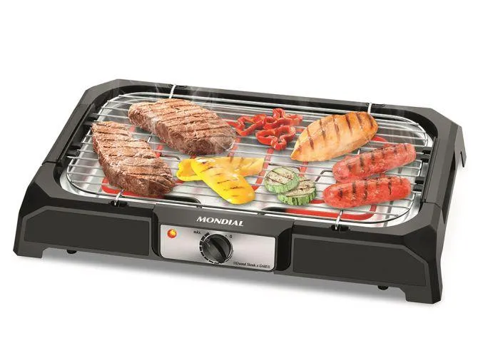 Churrasqueira Elétrica Mondial CH-05 Grand Steak & Grill - Preto