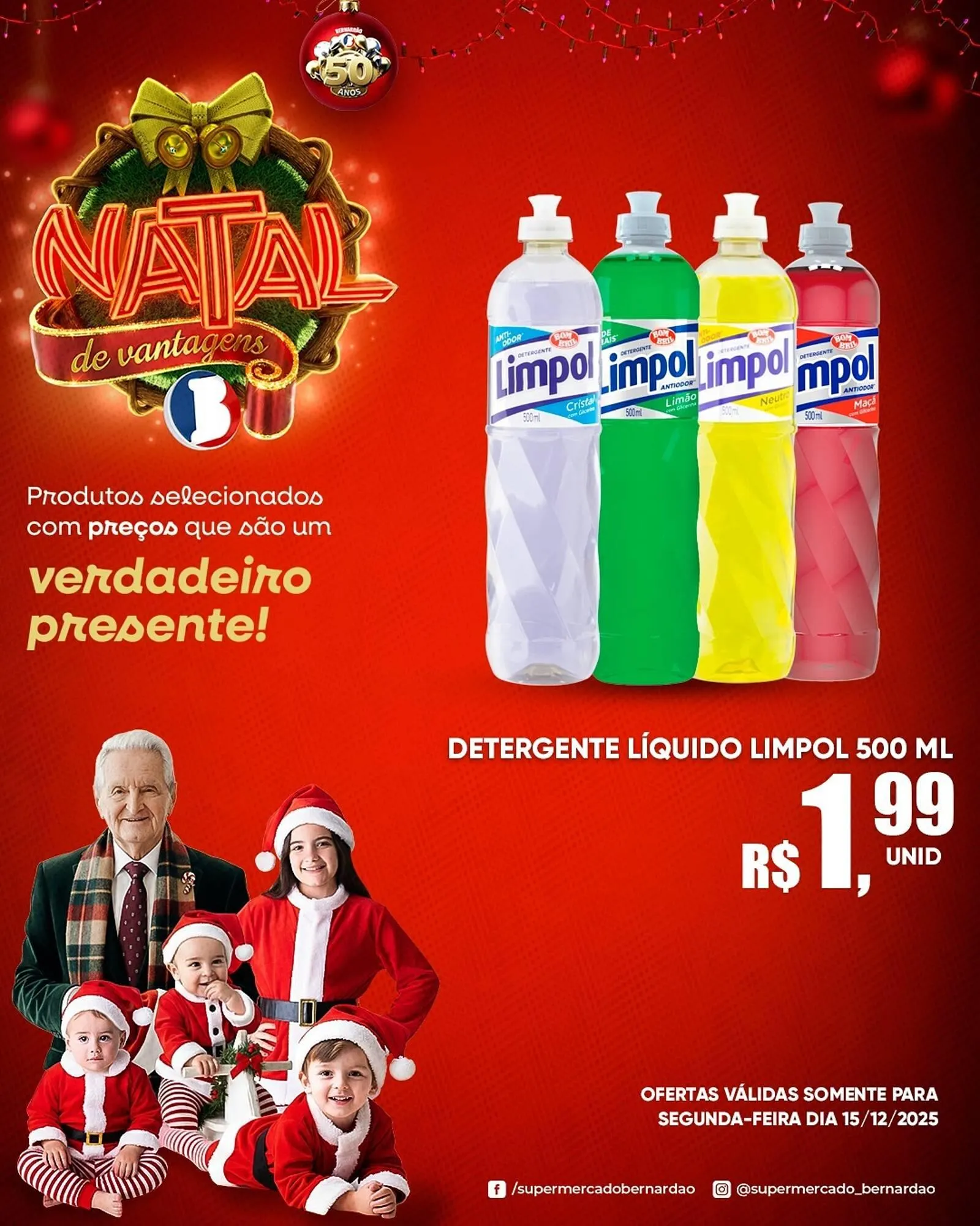 Encarte de Catálogo Supermercado Bernardão 15 de dezembro até 15 de dezembro 2025 - Pagina 1