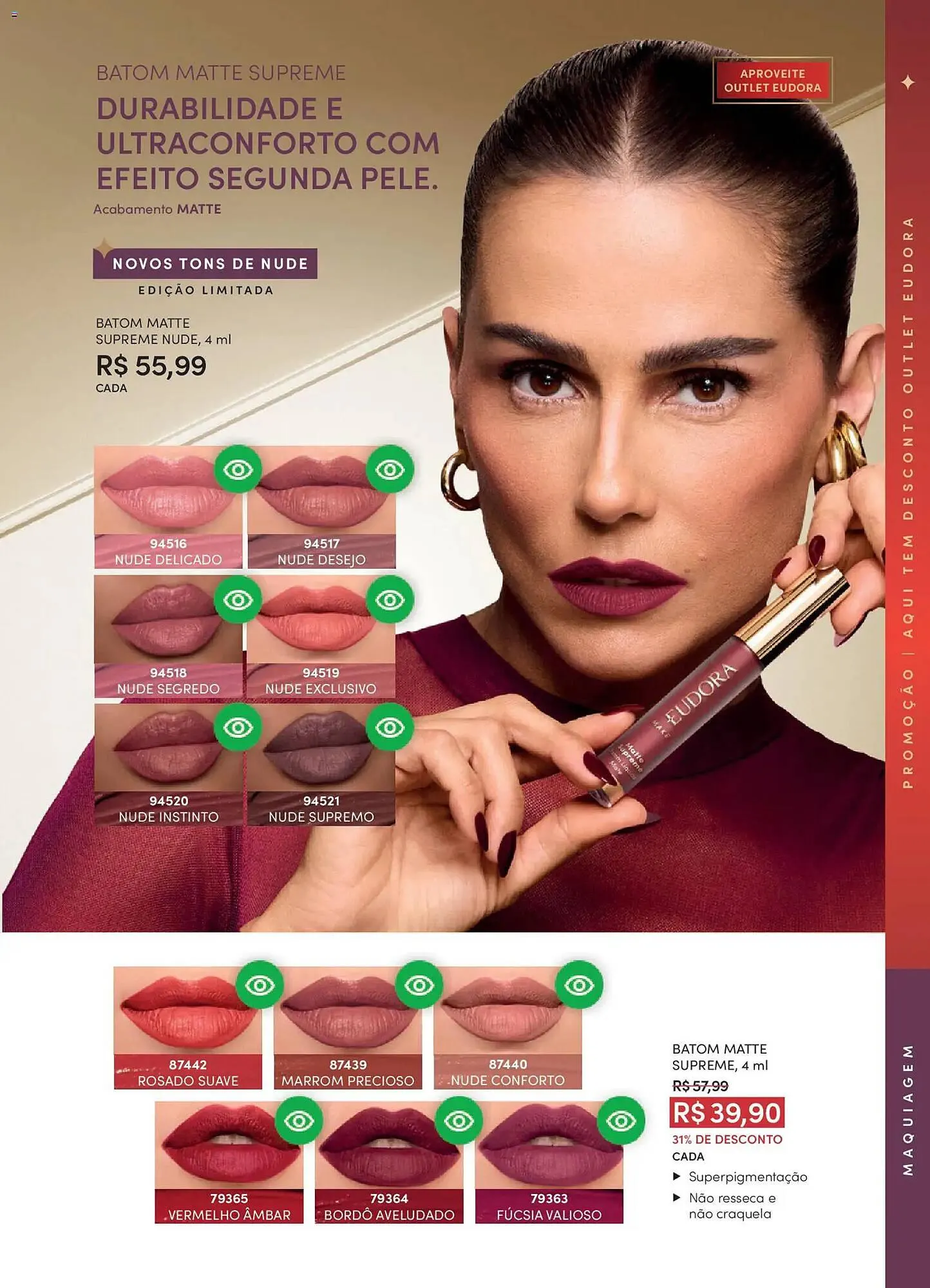 Encarte de Catálogo Eudora 17 de dezembro até 9 de janeiro 2026 - Pagina 86