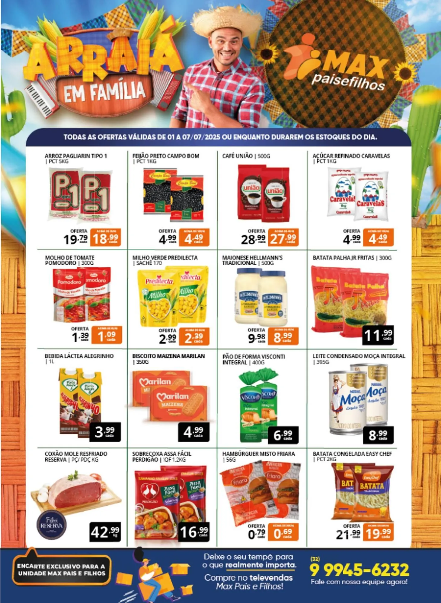 Encarte de Catálogo Pais e Filhos Supermercados 2 de julho até 7 de julho 2025 - Pagina 1