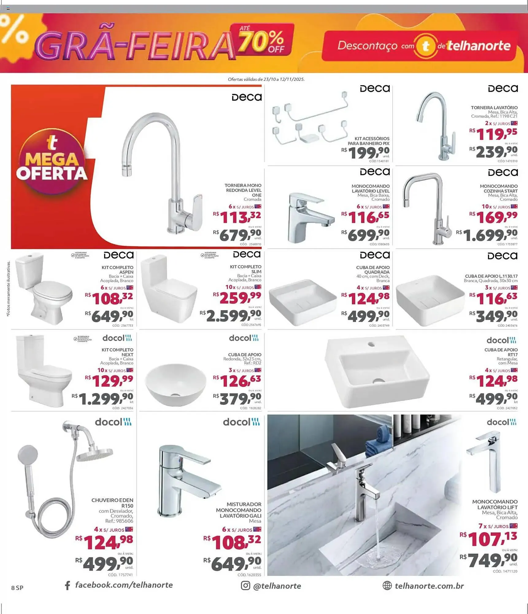 Encarte de Catálogo Telhanorte 23 de outubro até 12 de novembro 2025 - Pagina 8