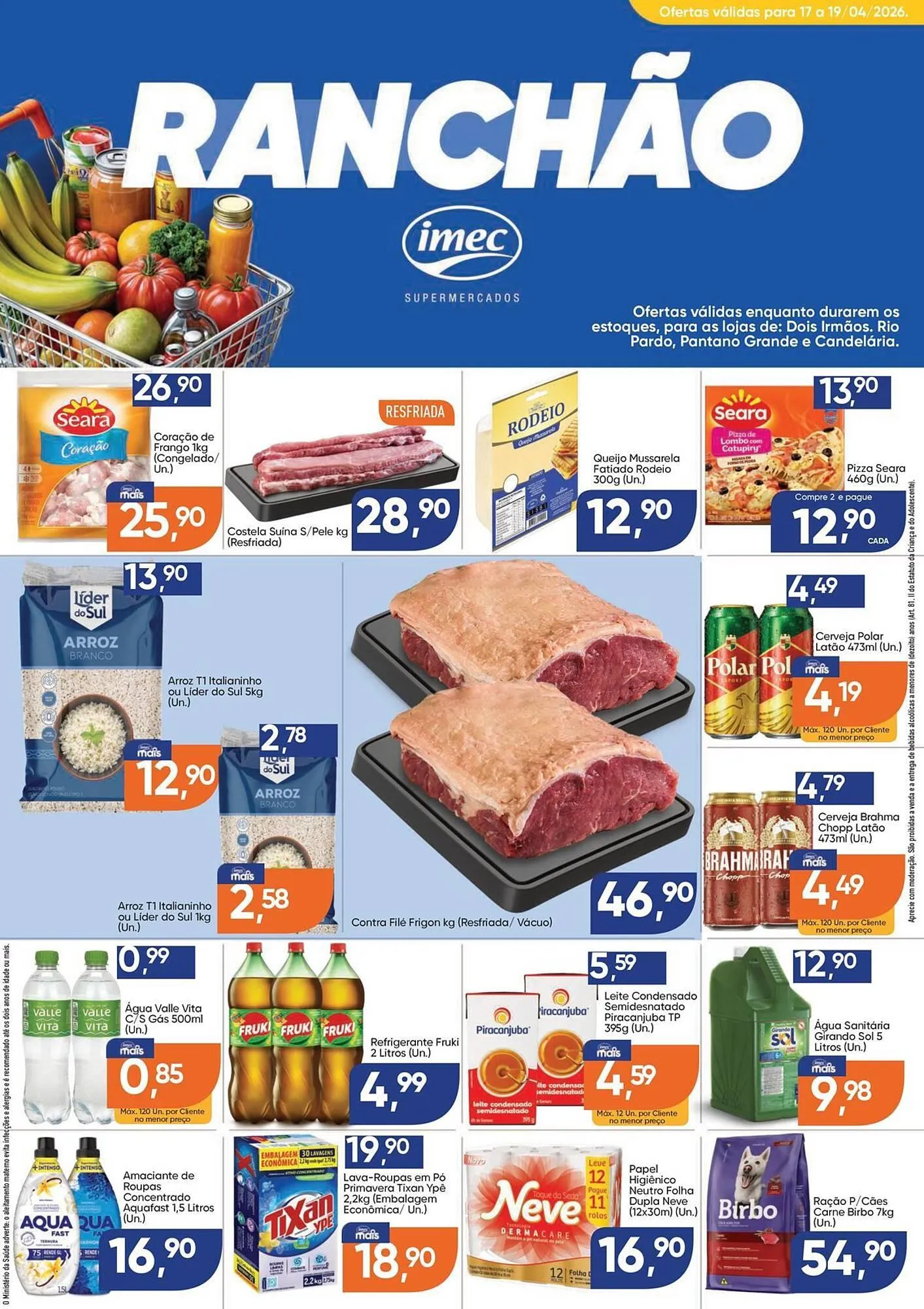 Encarte de Catálogo Imec Supermercados 17 de abril até 19 de abril 2026 - Pagina 1