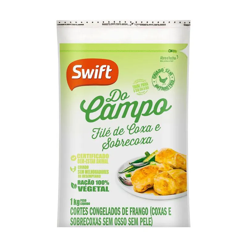 Filé Coxa Sobrecoxa Frango Do Campo 1Kg