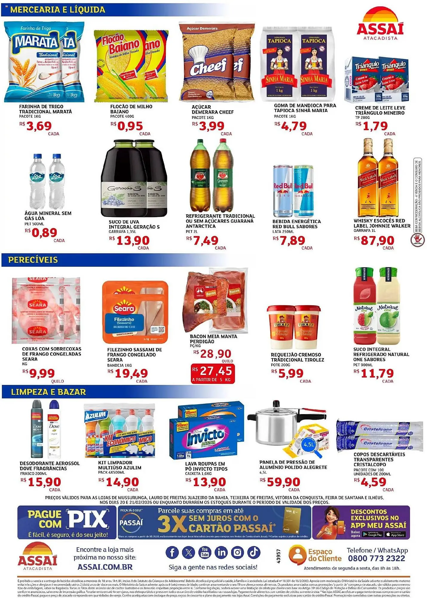Encarte de Encarte Assaí Atacadista 20 de fevereiro até 21 de fevereiro 2026 - Pagina 2