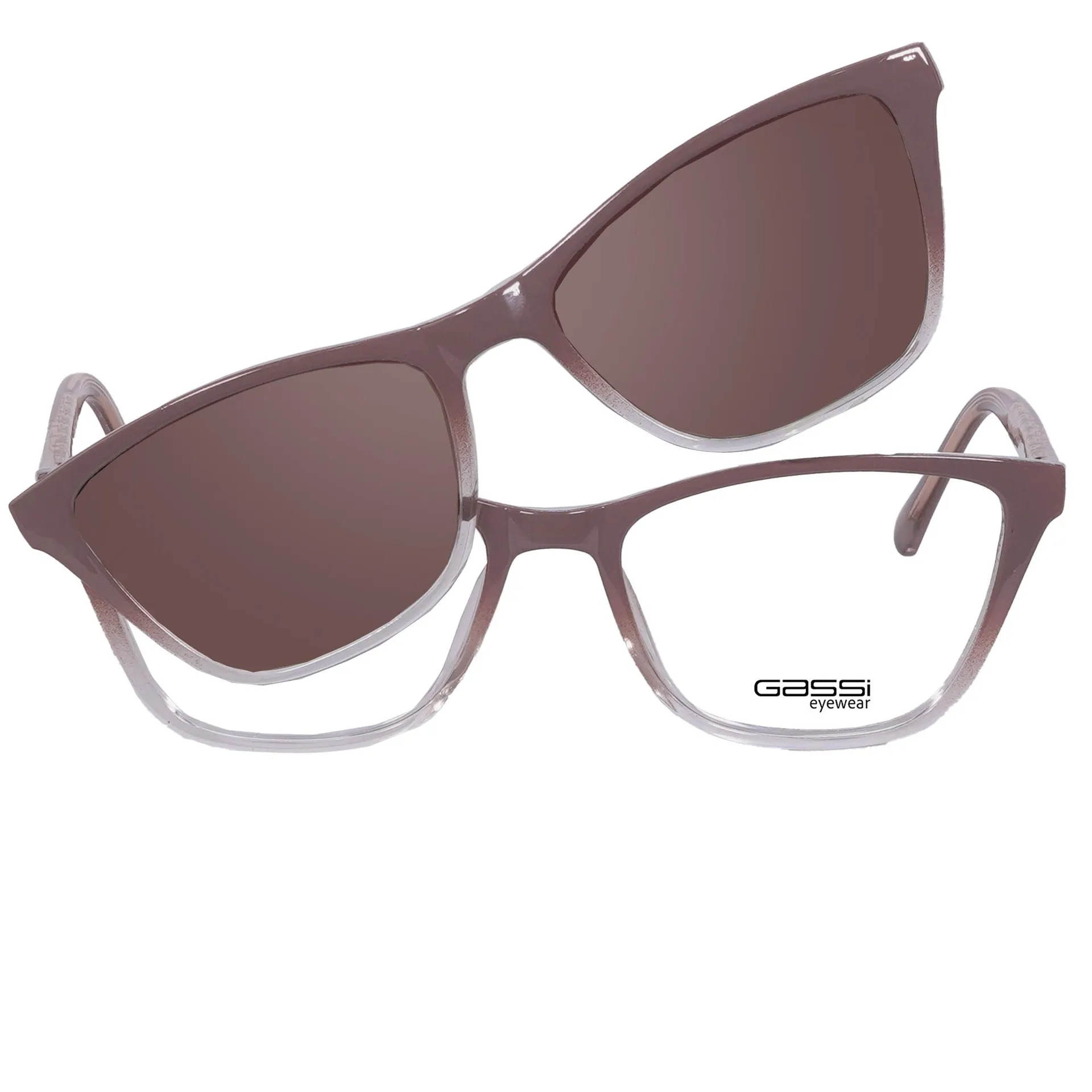 Óculos de grau Gassi Gloria - Nude Transparente