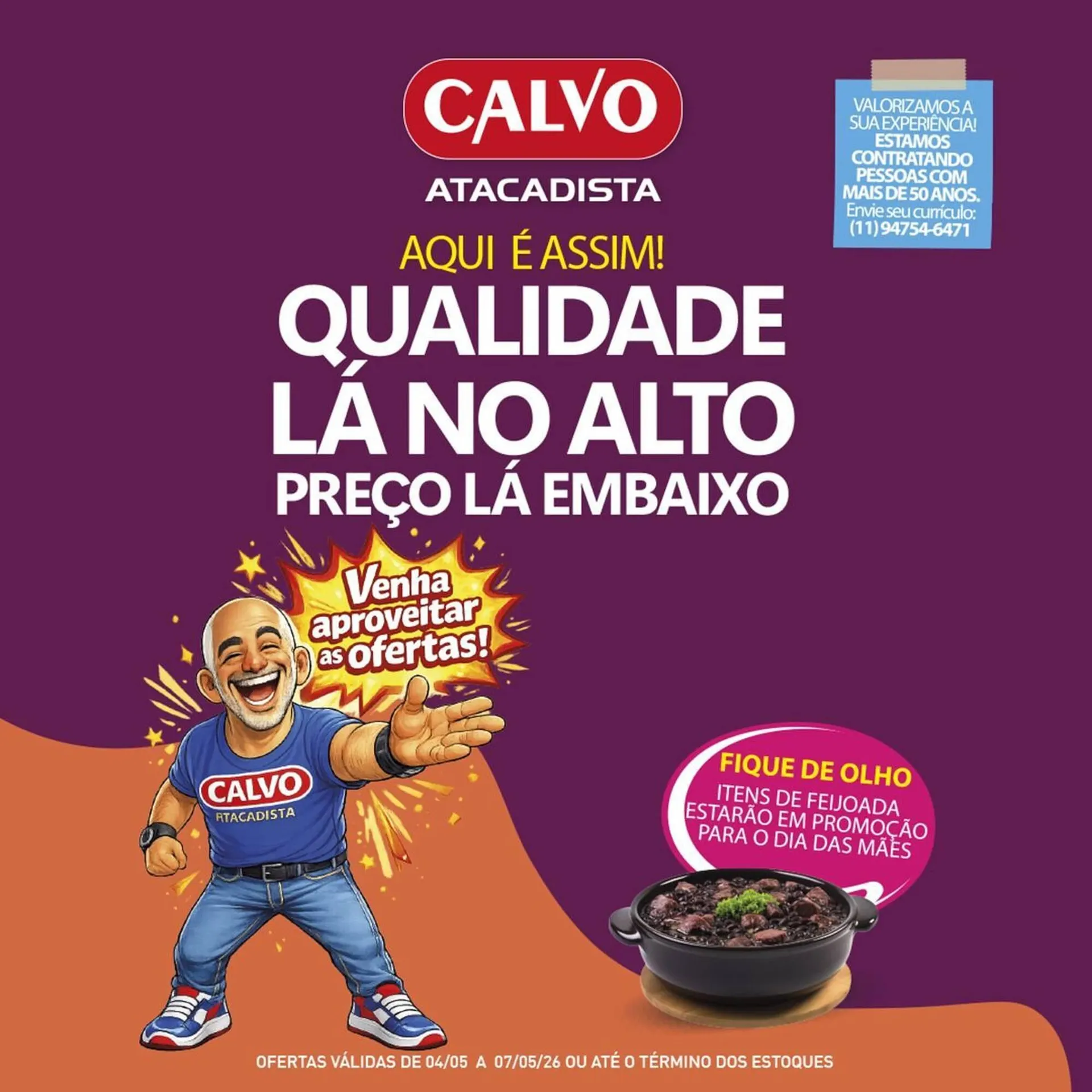 Encarte de Folheto Calvo Atacadista 4 de maio até 7 de maio 2026 - Pagina 1