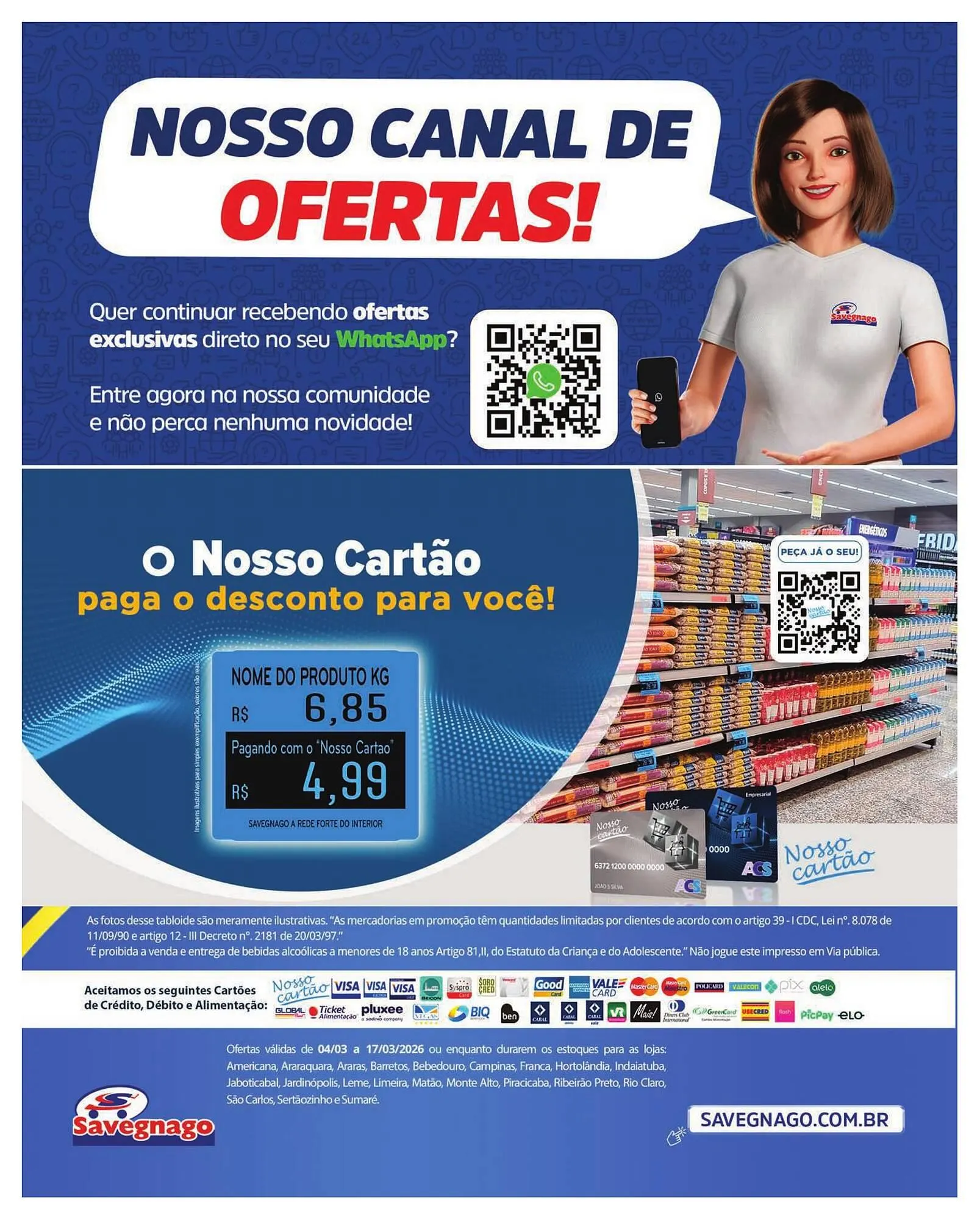 Encarte de Catálogo Supermercados Savegnago 5 de março até 17 de março 2026 - Pagina 16