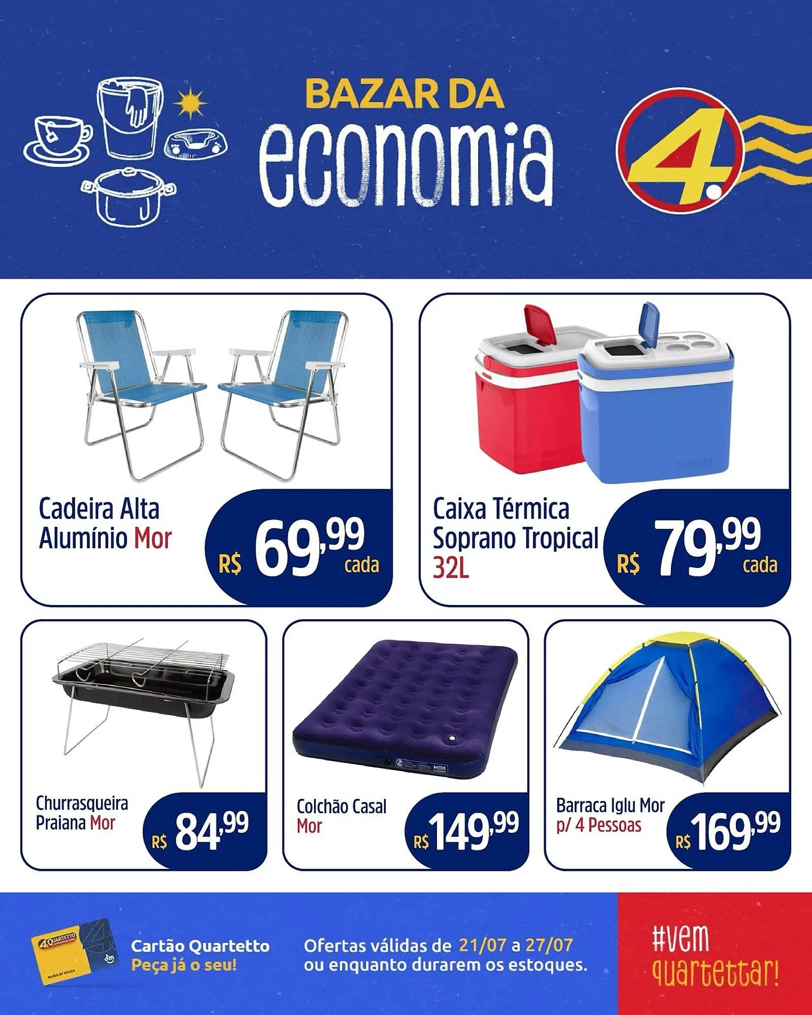 Encarte de Catálogo Quartetto Supermercados 24 de julho até 27 de julho 2025 - Pagina 1