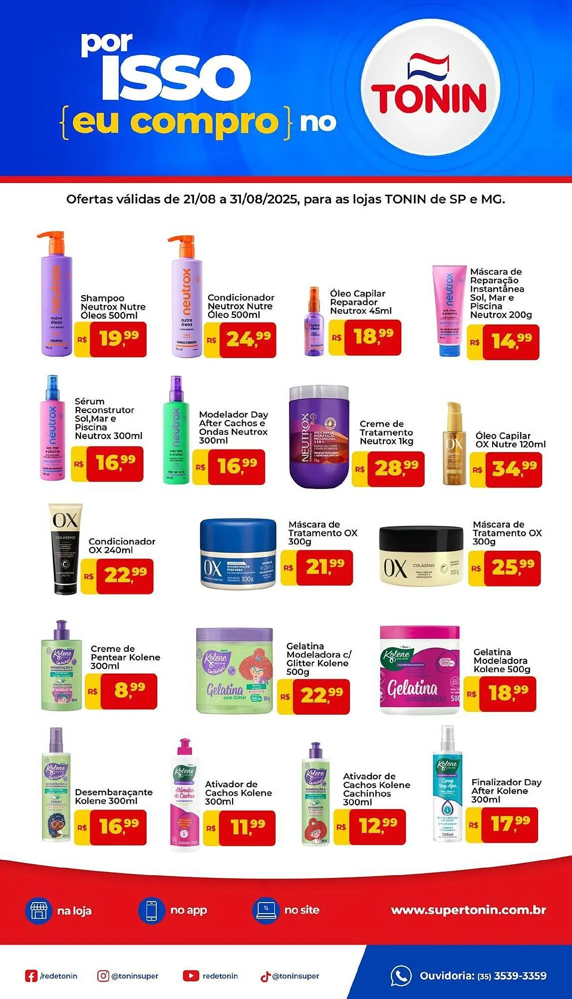Encarte de Catálogo Tonin Superatacado 21 de agosto até 31 de agosto 2025 - Pagina 1