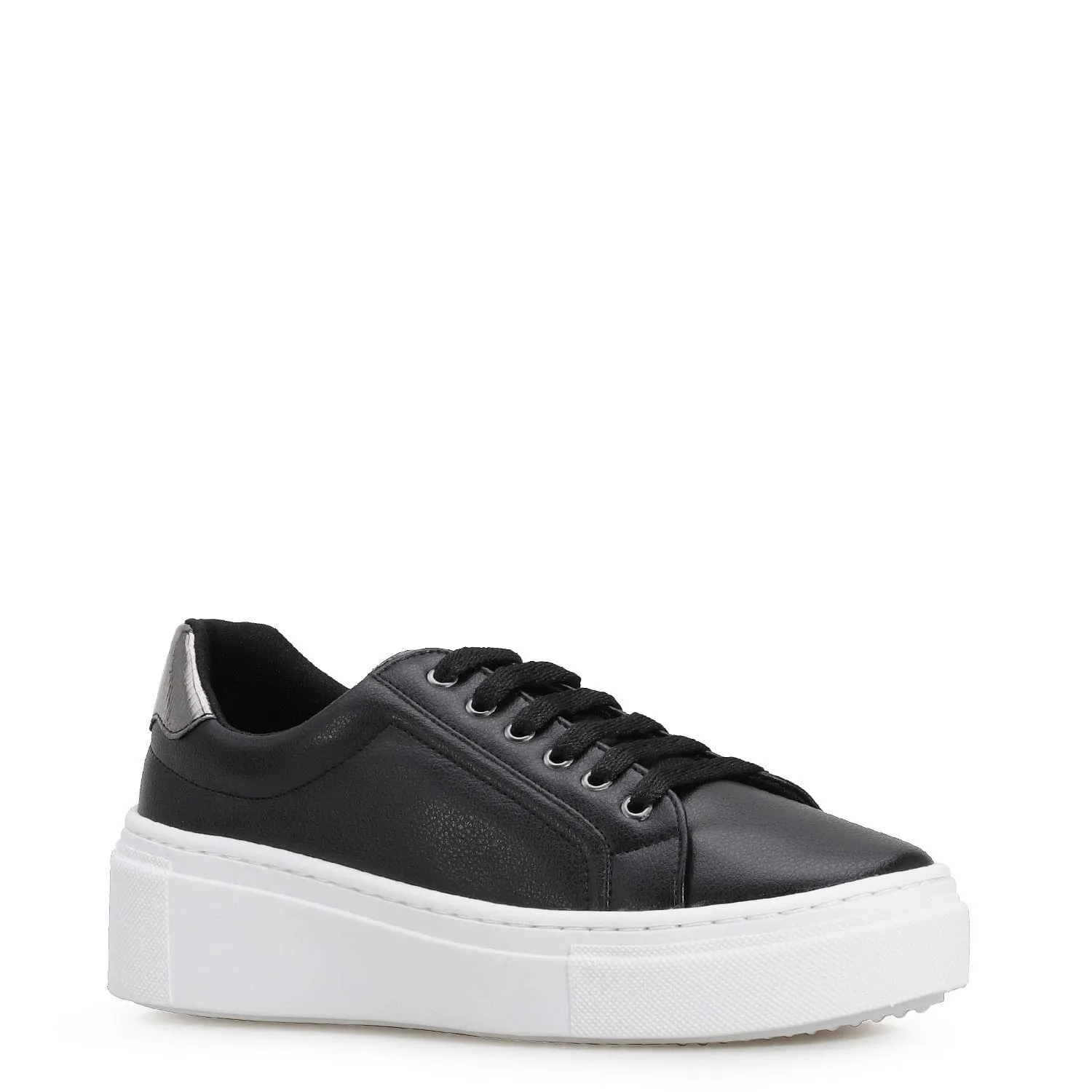 Tênis Flatform Alt Preto/Prata