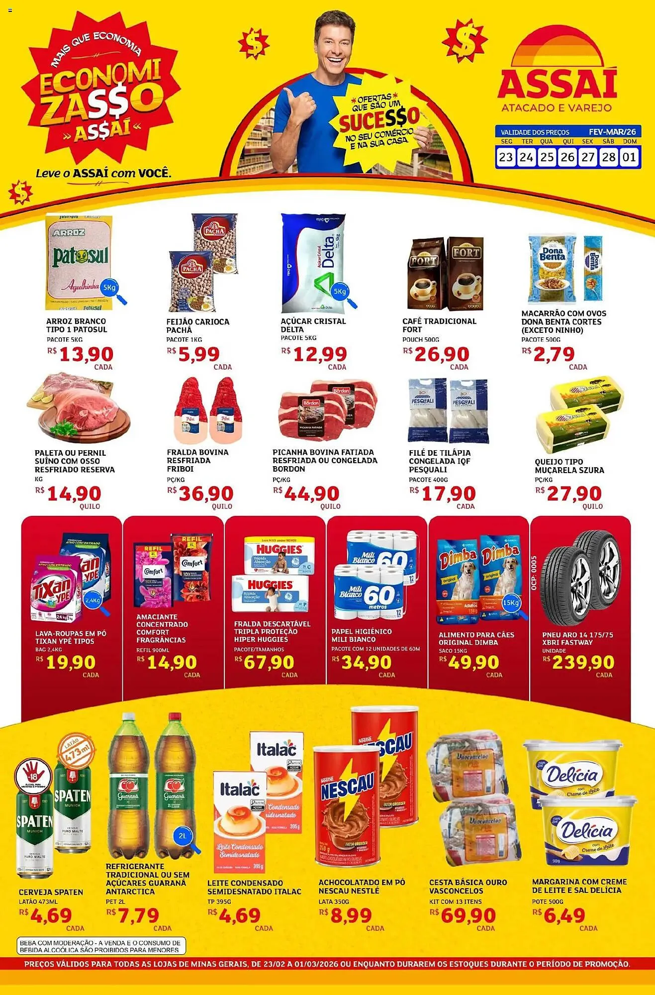 Encarte de Encarte Assaí Atacadista 23 de fevereiro até 1 de março 2026 - Pagina 1