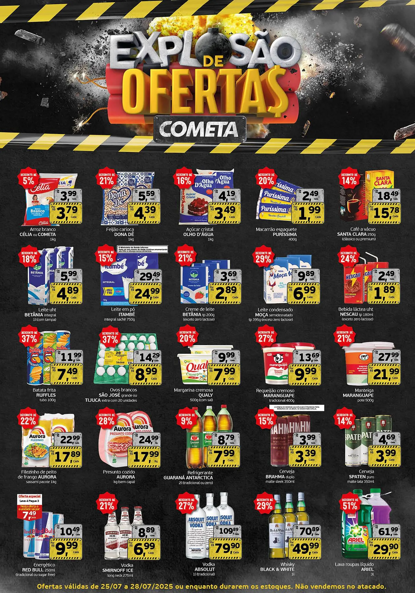 Encarte de Catálogo Cometa Supermercados 24 de julho até 28 de julho 2025 - Pagina 1