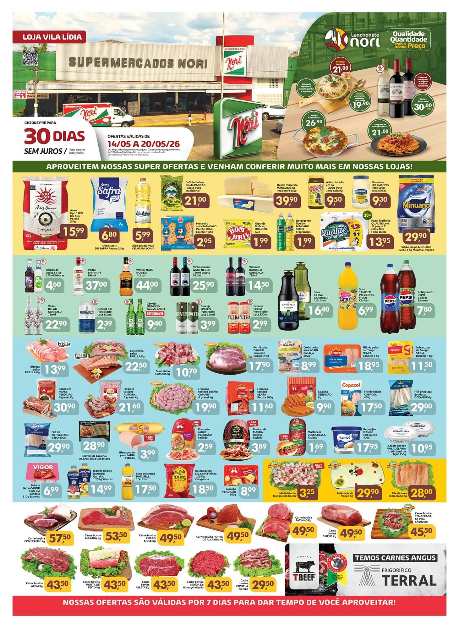 Encarte de Catálogo Supermercados Nori 14 de maio até 20 de maio 2026 - Pagina 1