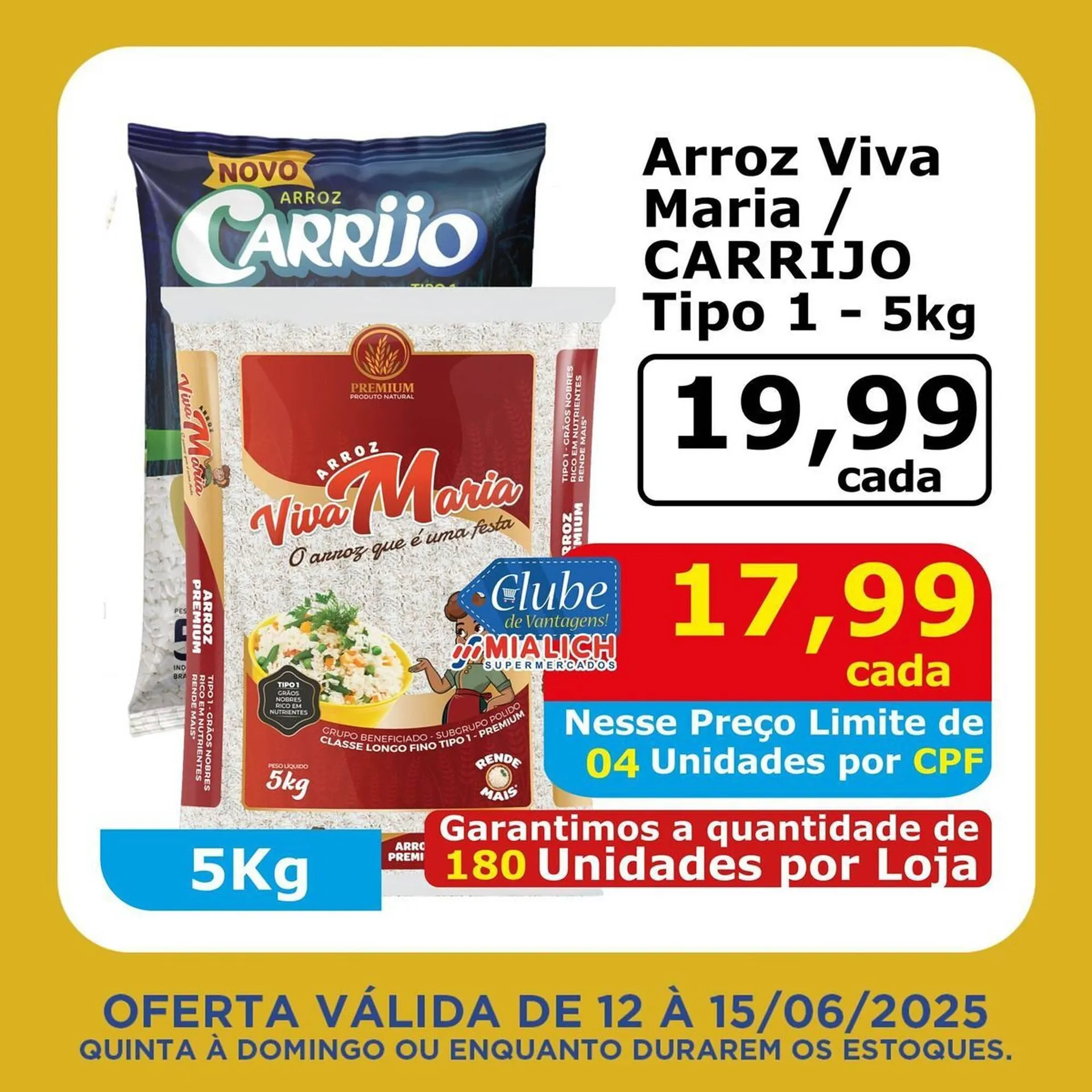 Encarte de Catálogo Mialich Supermercados 12 de junho até 15 de junho 2025 - Pagina 1