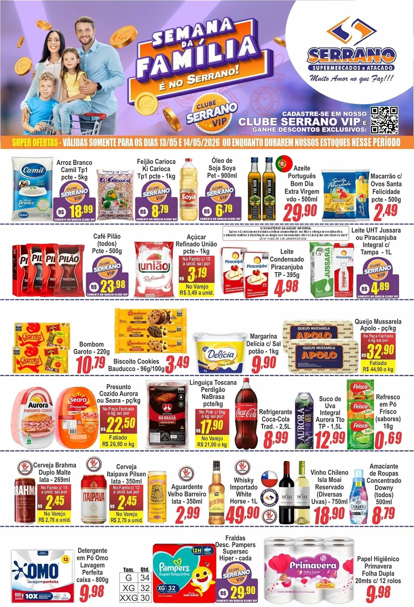 Encarte de Catálogo Serrano Supermercado 12 de maio até 19 de maio 2026 - Pagina 1