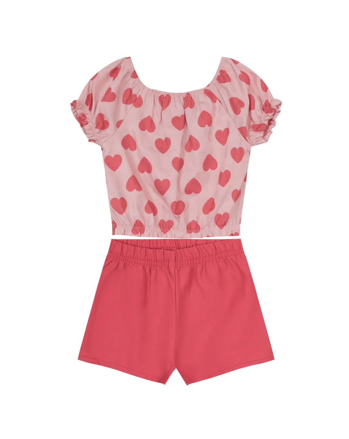 Conjunto Infantil Menina Com Blusa Cropped Ciganinha Brandili