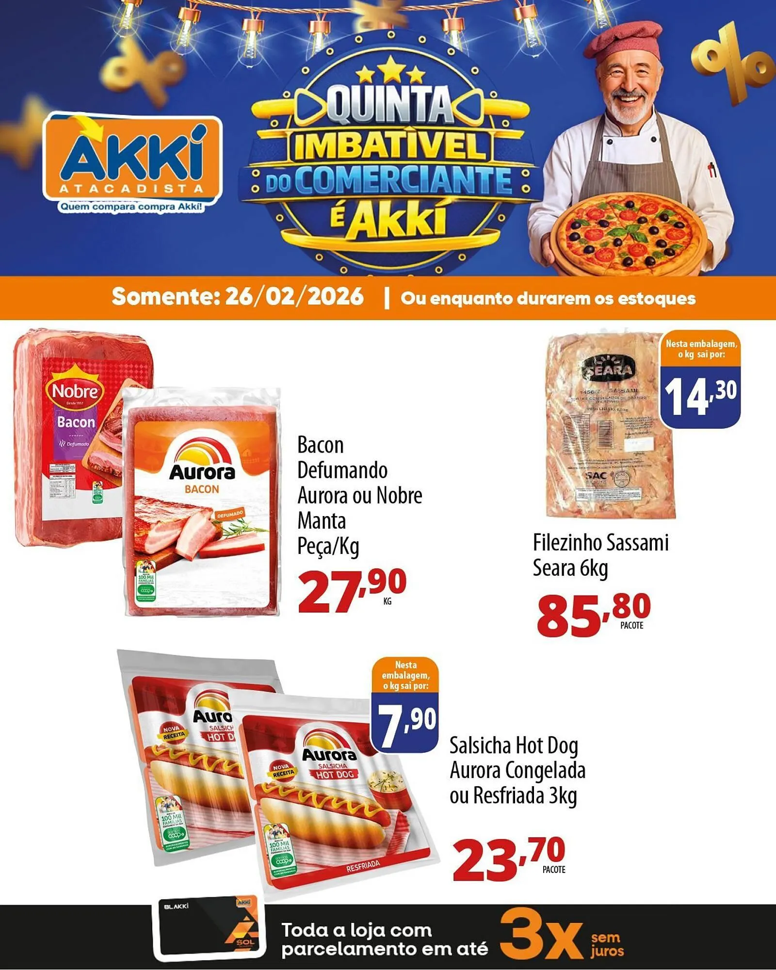 Encarte de Folheto Akki Atacadista 25 de fevereiro até 26 de fevereiro 2026 - Pagina 1