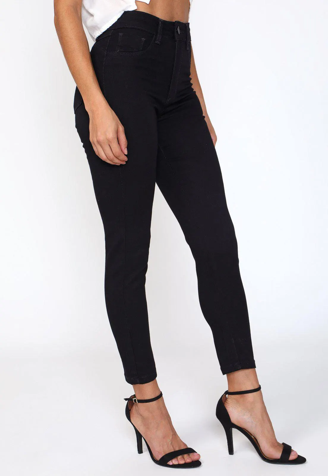 Calça Sarja Sawary Skinny Push Up Preta