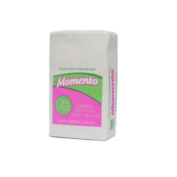 Papel Toalha Interfolha 2 Dobras Momento 23x21cm PT 1000 FL