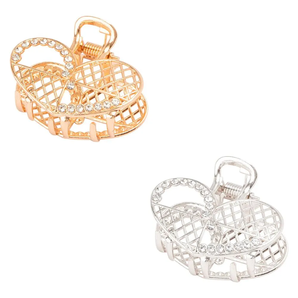 Prendedor de Cabelo Coração Liga de Alumínio Sortido 4,2x2,5x3,5cm LM2797 - honeyhome