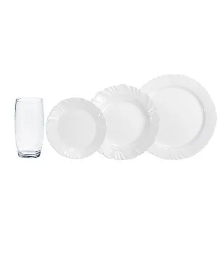 Aparelho de Jantar Pétala Vidro 16 peças Nadir 18420200966340