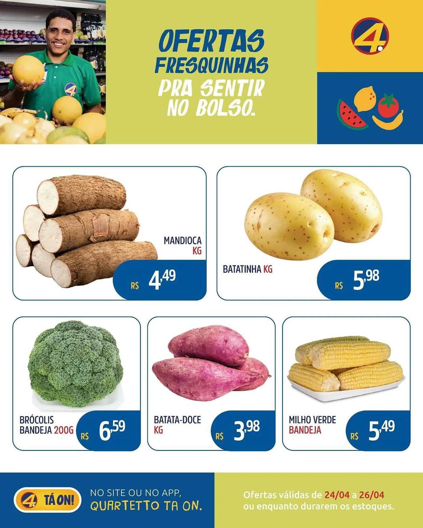 Encarte de Catálogo Quartetto Supermercados 24 de abril até 26 de abril 2026 - Pagina 3