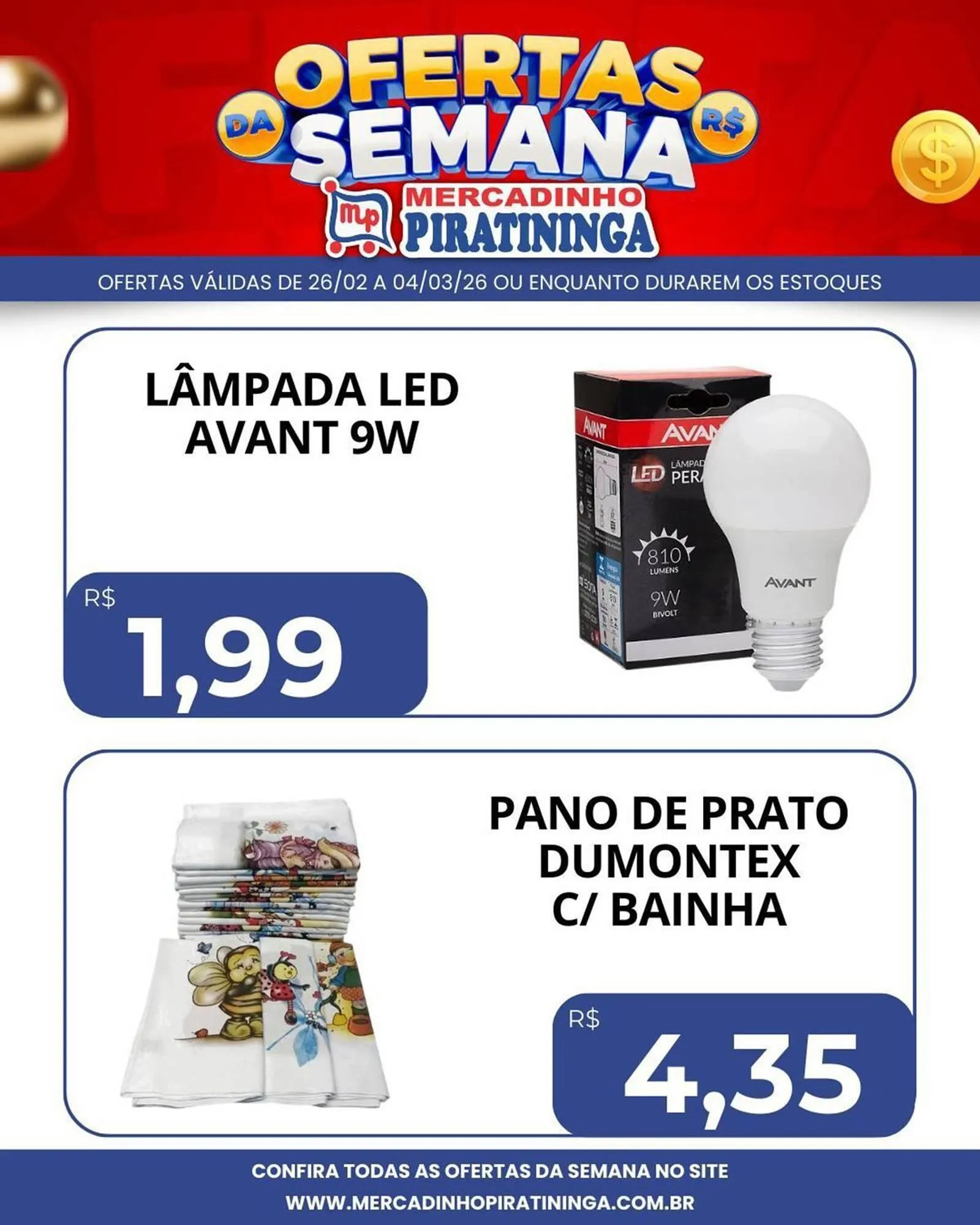 Encarte de Catálogo Mercadinho Piratininga 27 de fevereiro até 4 de março 2026 - Pagina 6