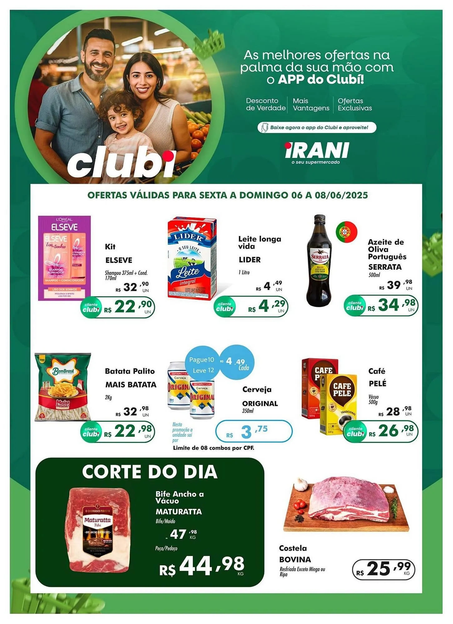 Encarte de Catálogo Irani Supermercados 6 de junho até 8 de junho 2025 - Pagina 1
